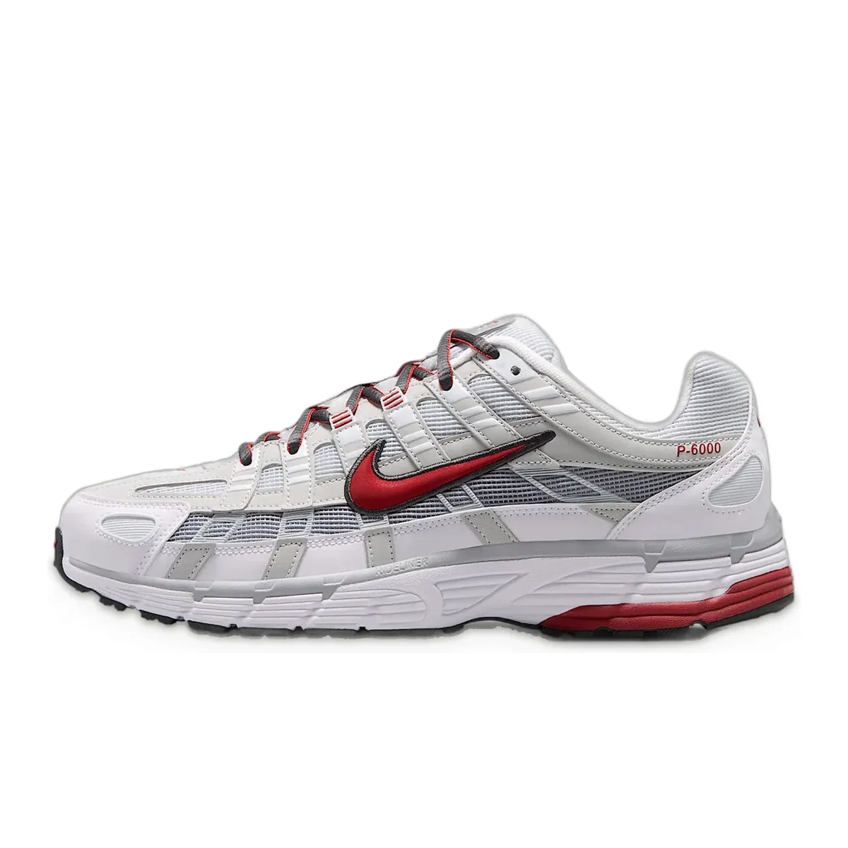 P-6000 White / Pure Platinum / Wolf Grey / Dune Red — 1