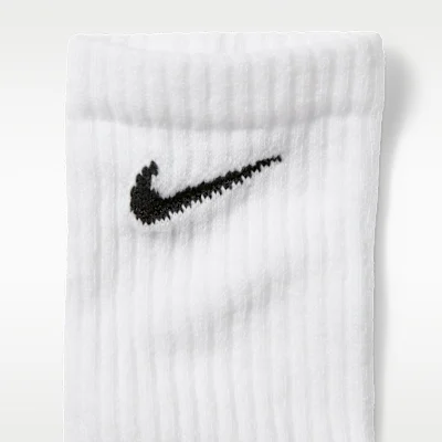 Everyday Cushioned Crew Socks (3 pairs) White/Black — 2