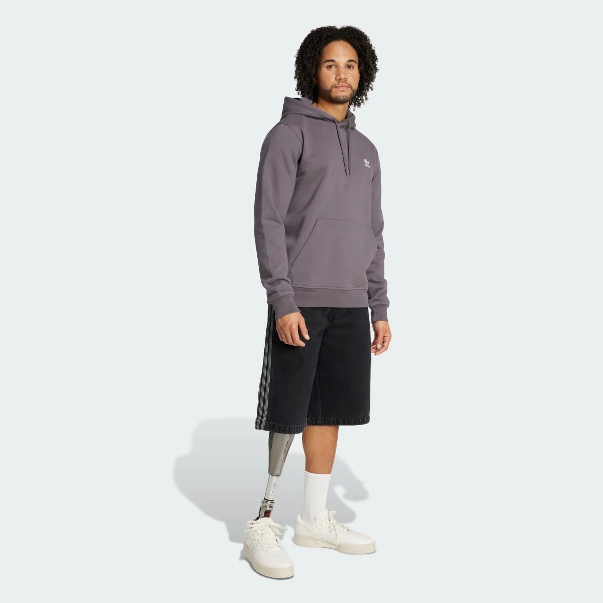Trefoil Essentials Hoodie Grey Strata — 4