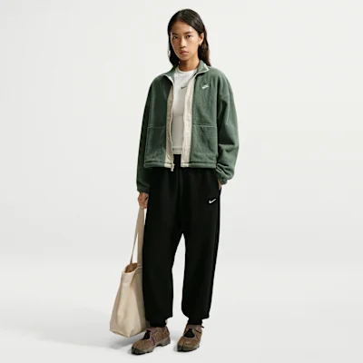 Studio Fleece Heavyweight High-Rise Joggers Total Black/Sail