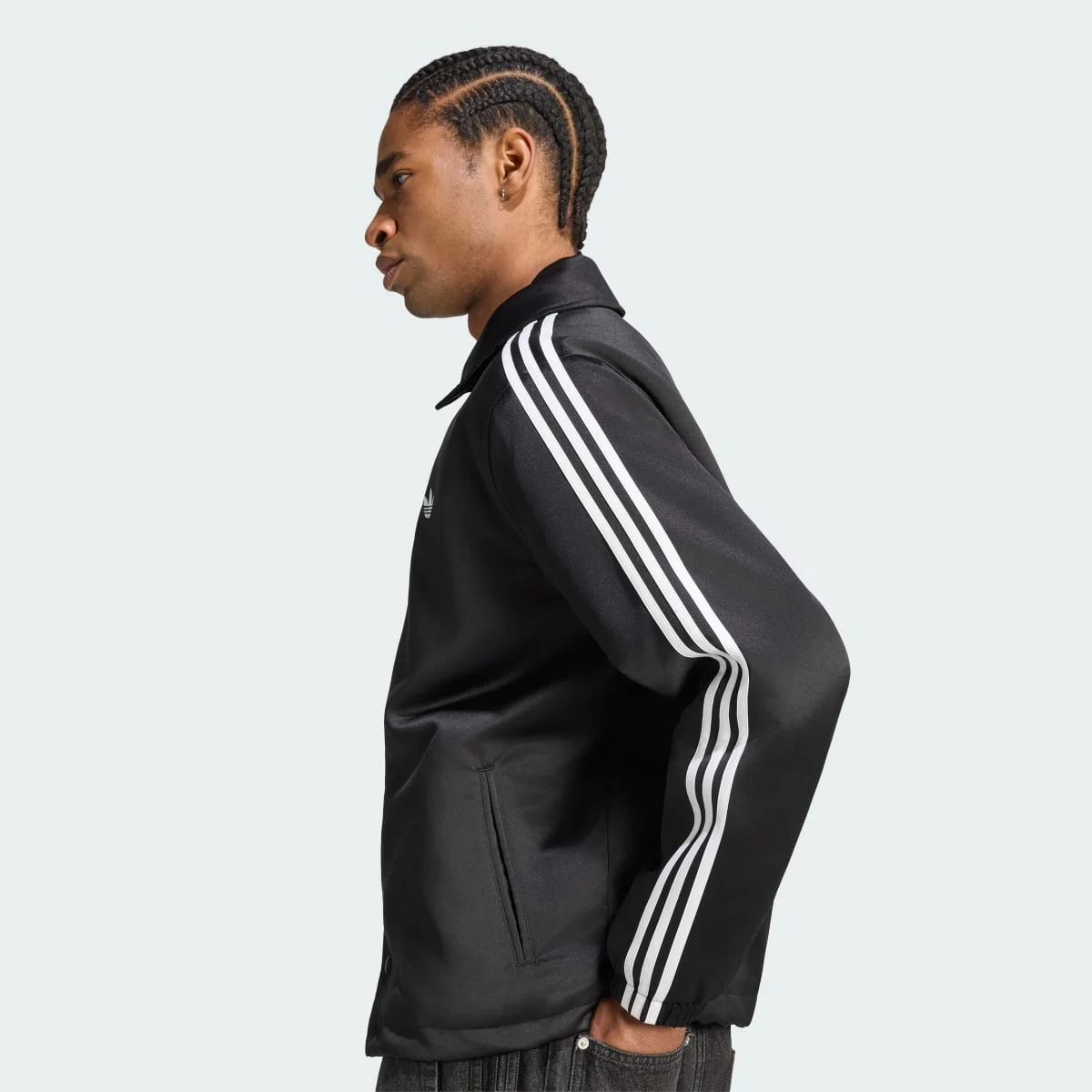 3-Stripes Satin Padded Jacket Black — 5
