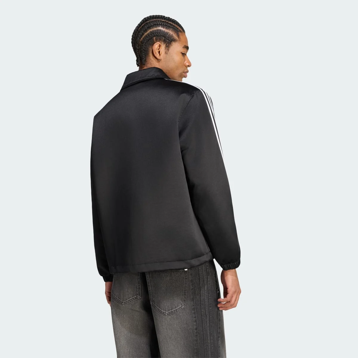 3-Stripes Satin Padded Jacket Black — 3