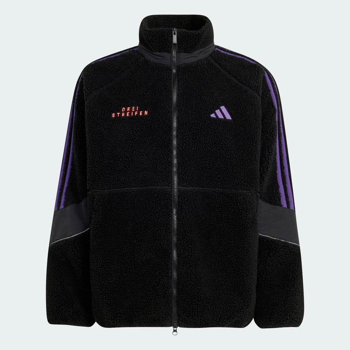 Brand Love Loose Fit Sherpa Jacket Black/Violet/Solar Turbo