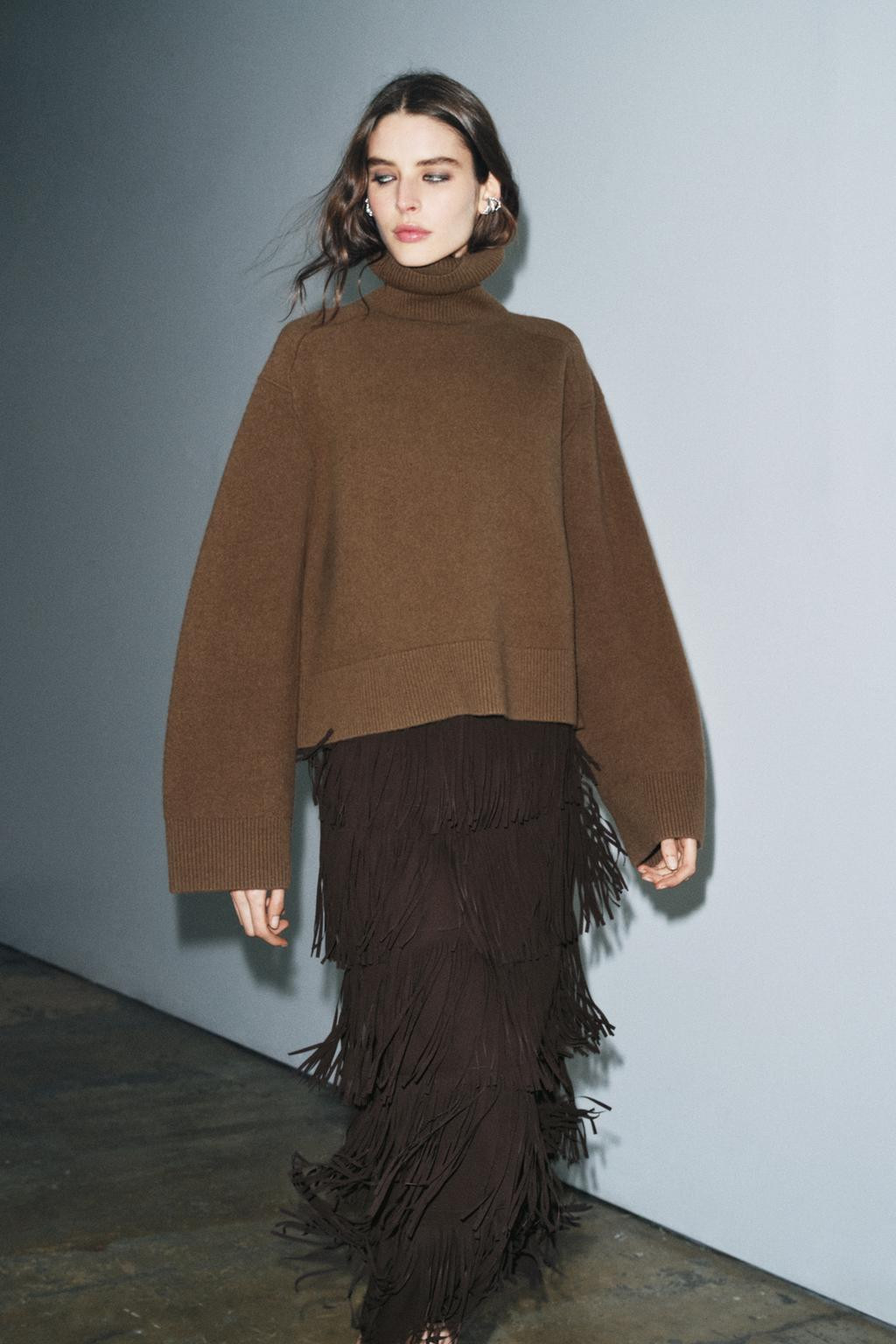 ZARA 95% WOOL HIGH NECK JUMPER