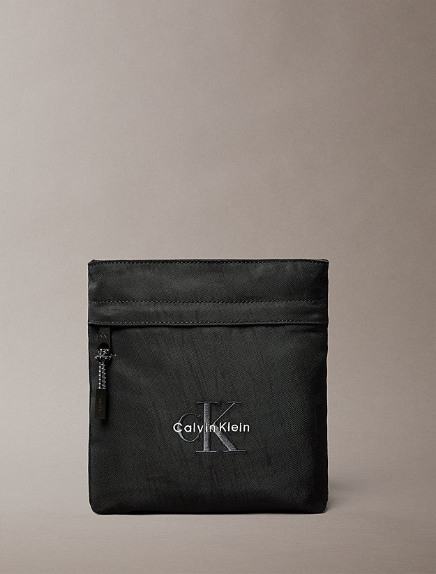 Men's Flatpack Nylon Bag with Monogram Logo - Calvin Klein