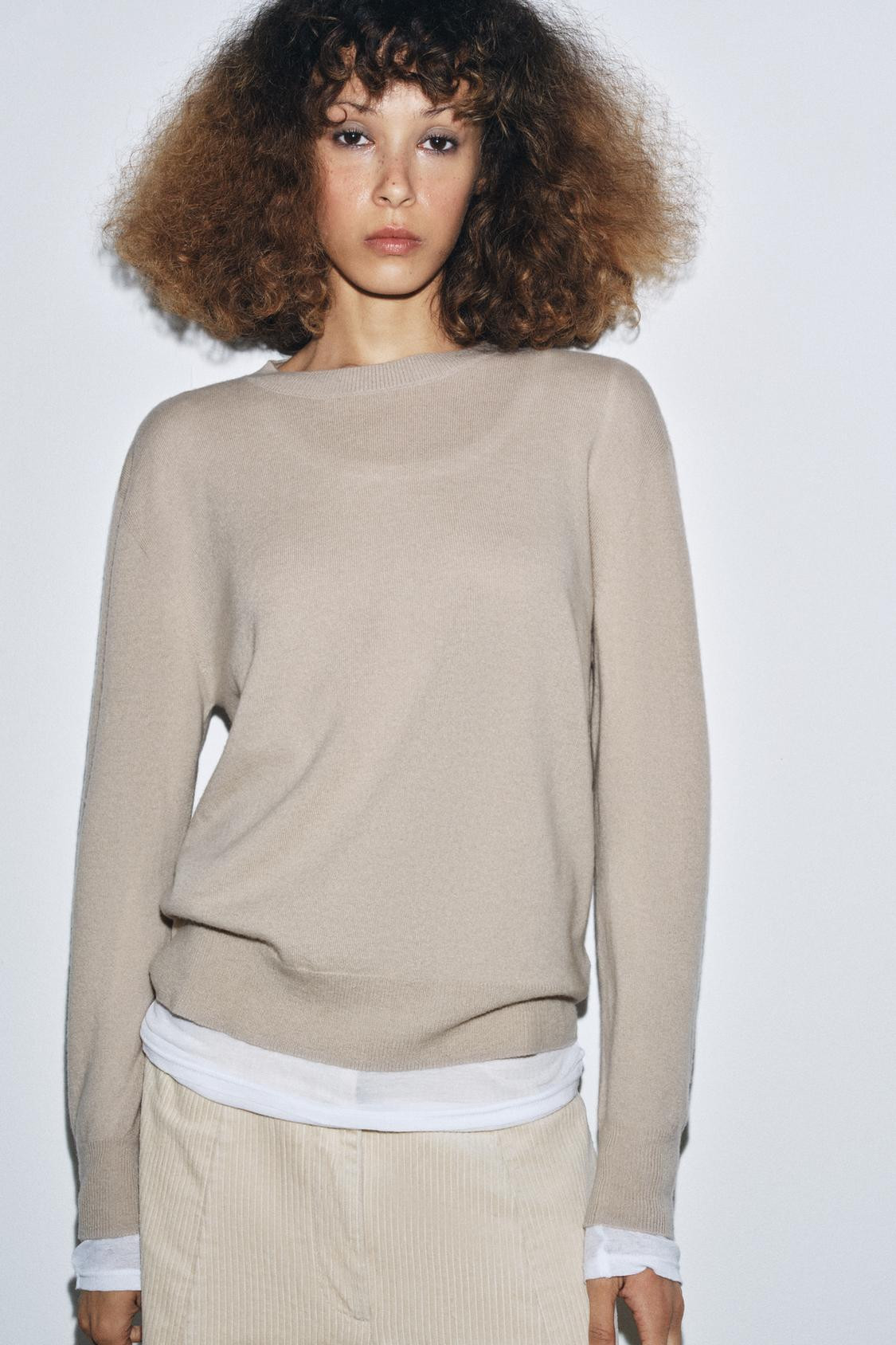 ZARA 100% EXTRA-SOFT WOOL JUMPER WITH LONG SLEEVES