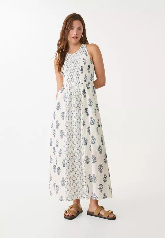 Stradivarius Printed midi dress