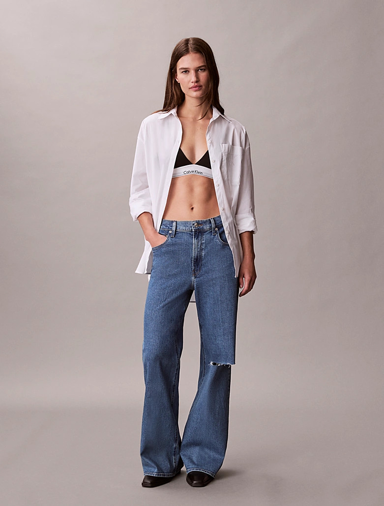 Calvin Klein Ultra high rise wide leg jeans
