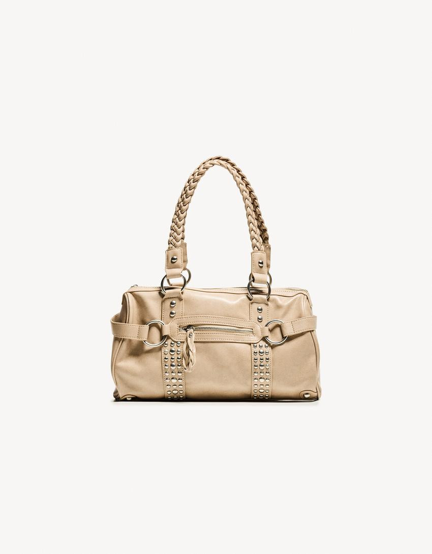Bershka Studded bowling bag