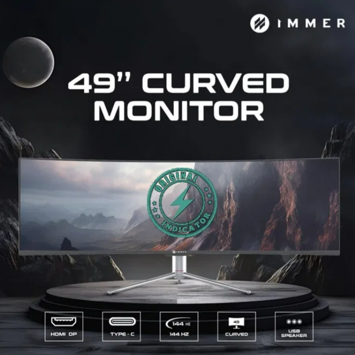 Monitor IMMER 49WC9000I 49" CURVED (HDMI+DP+TypeC+USB+SPEAKER) 144Hz, HAS, (3840*1080
