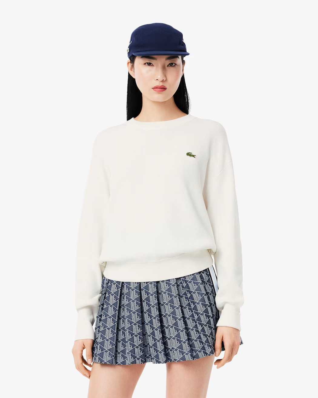 LACOSTE Moss knit cotton sweater