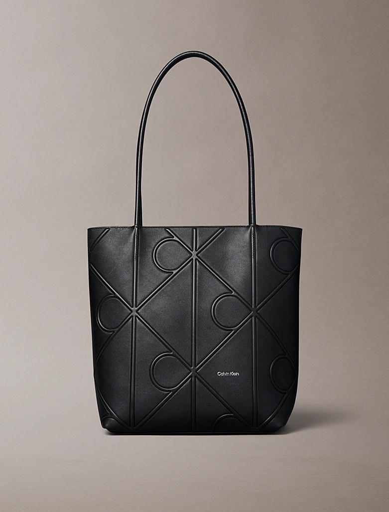 Calvin Klein Small shopper with all-over monogram logo embossing