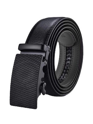 Men’s leather belt with automatic buckle – 35 mm wide, elegant and comfortable leather belt