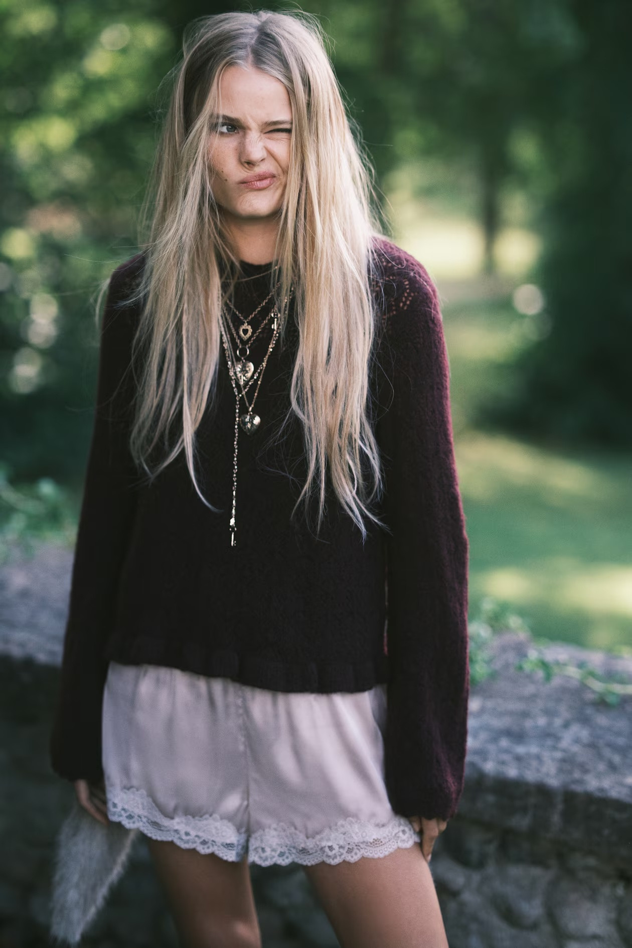 H&M Pointelle knit sweater