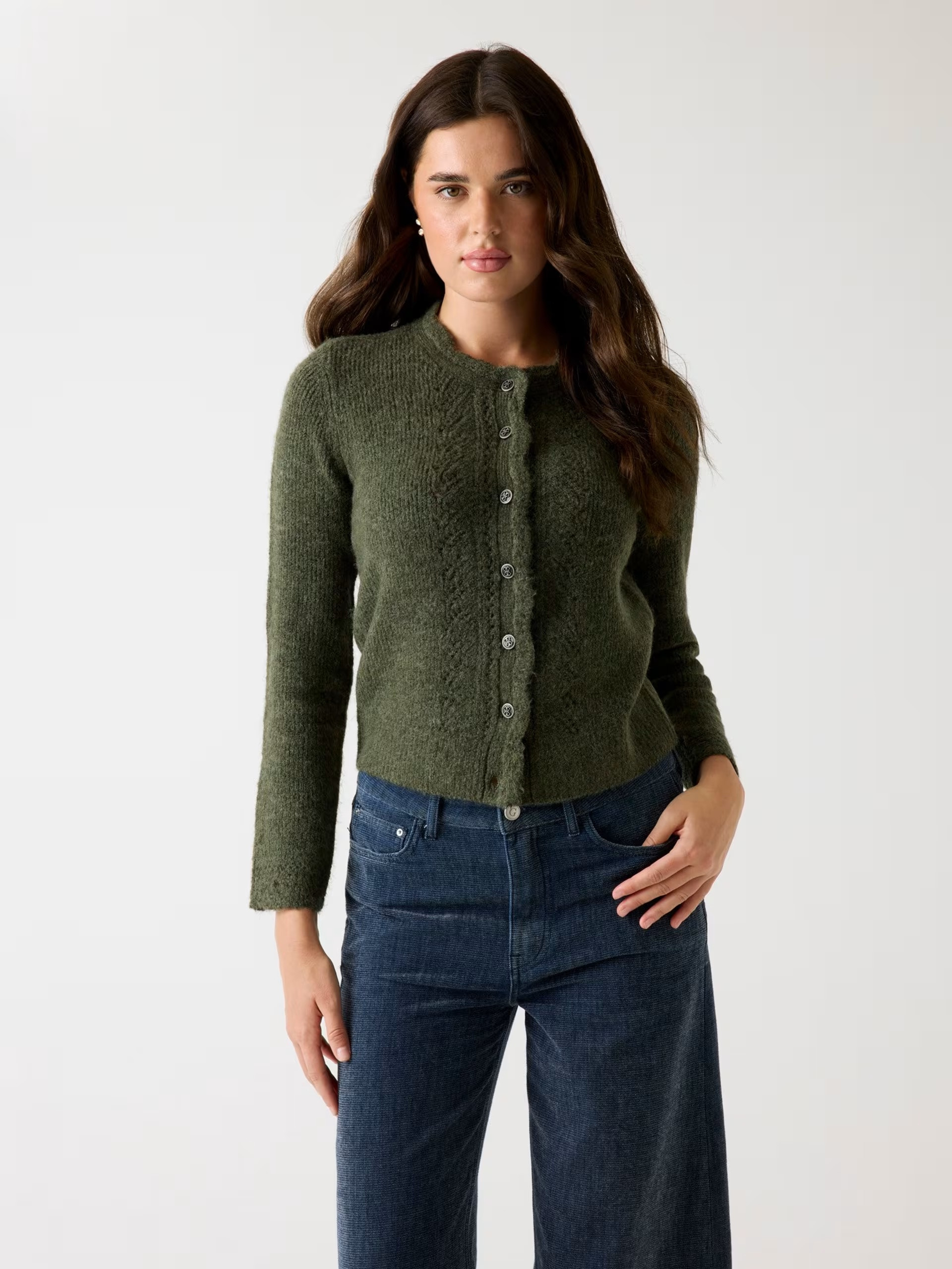 Guess Crochet-trim cardigan
