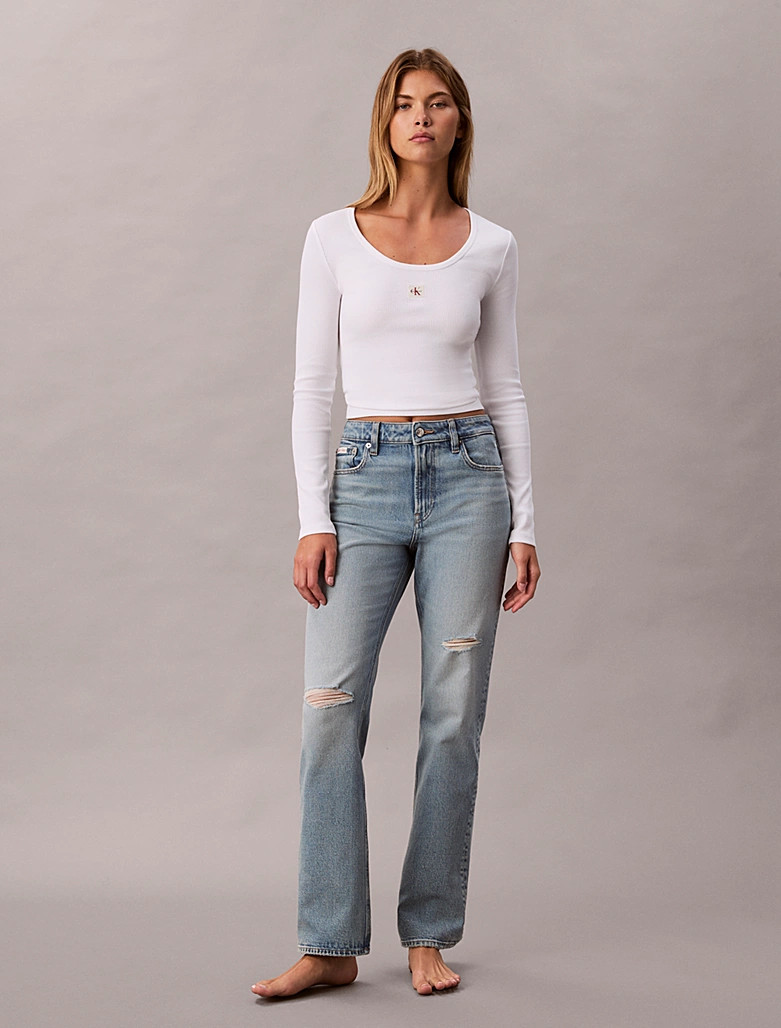 Calvin Klein High-Rise Straight Jeans