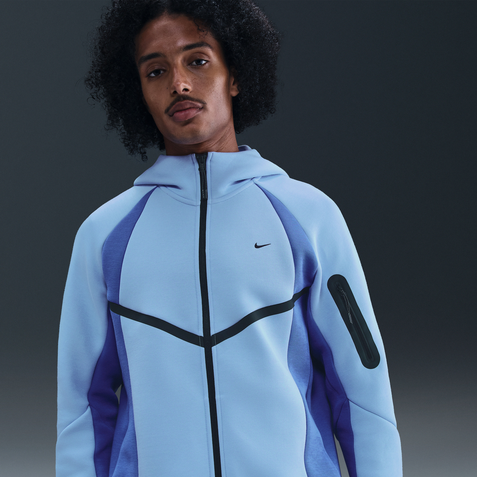 Nike Tech Windrunner Full-Zip Color-Block Fleece Jacket