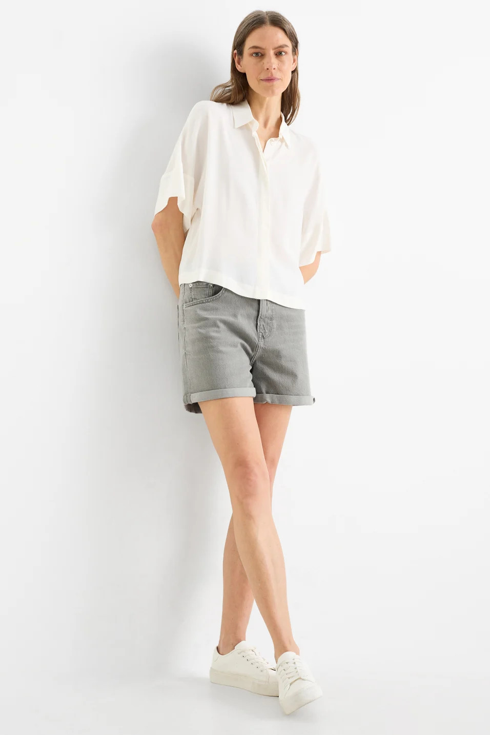 C&A  2232415 Mom Shorts - High Waist - LYCRA®