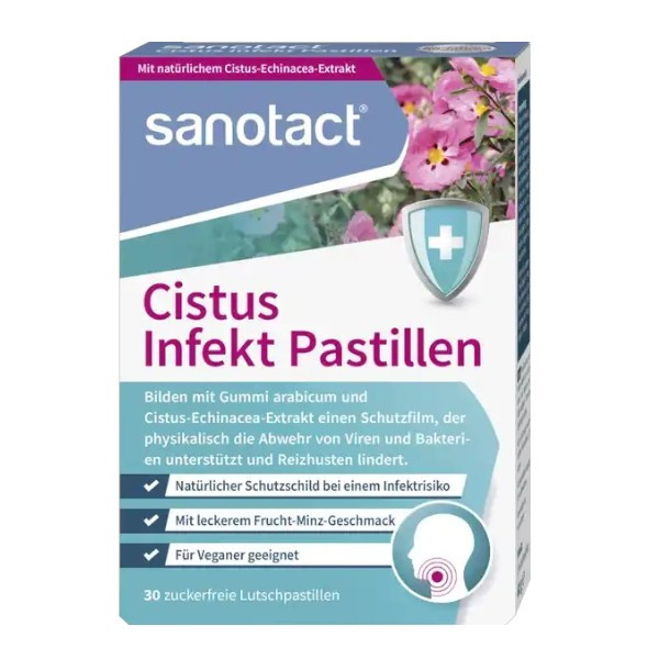 Sanotact® Cistus Infekt sugar-free lozenges for strengthening the immune system, 60 g