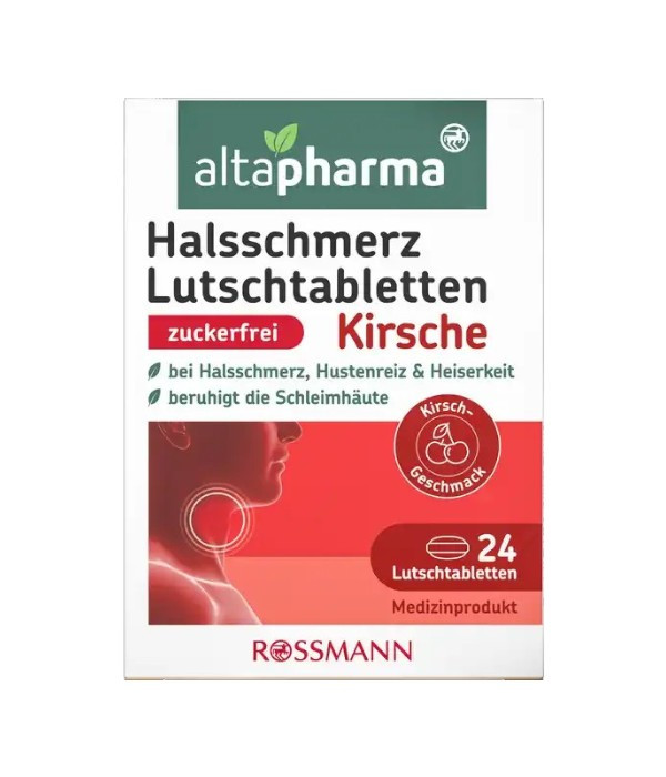 Altapharma Cherry-flavored throat pain lozenges, 24 lozenges