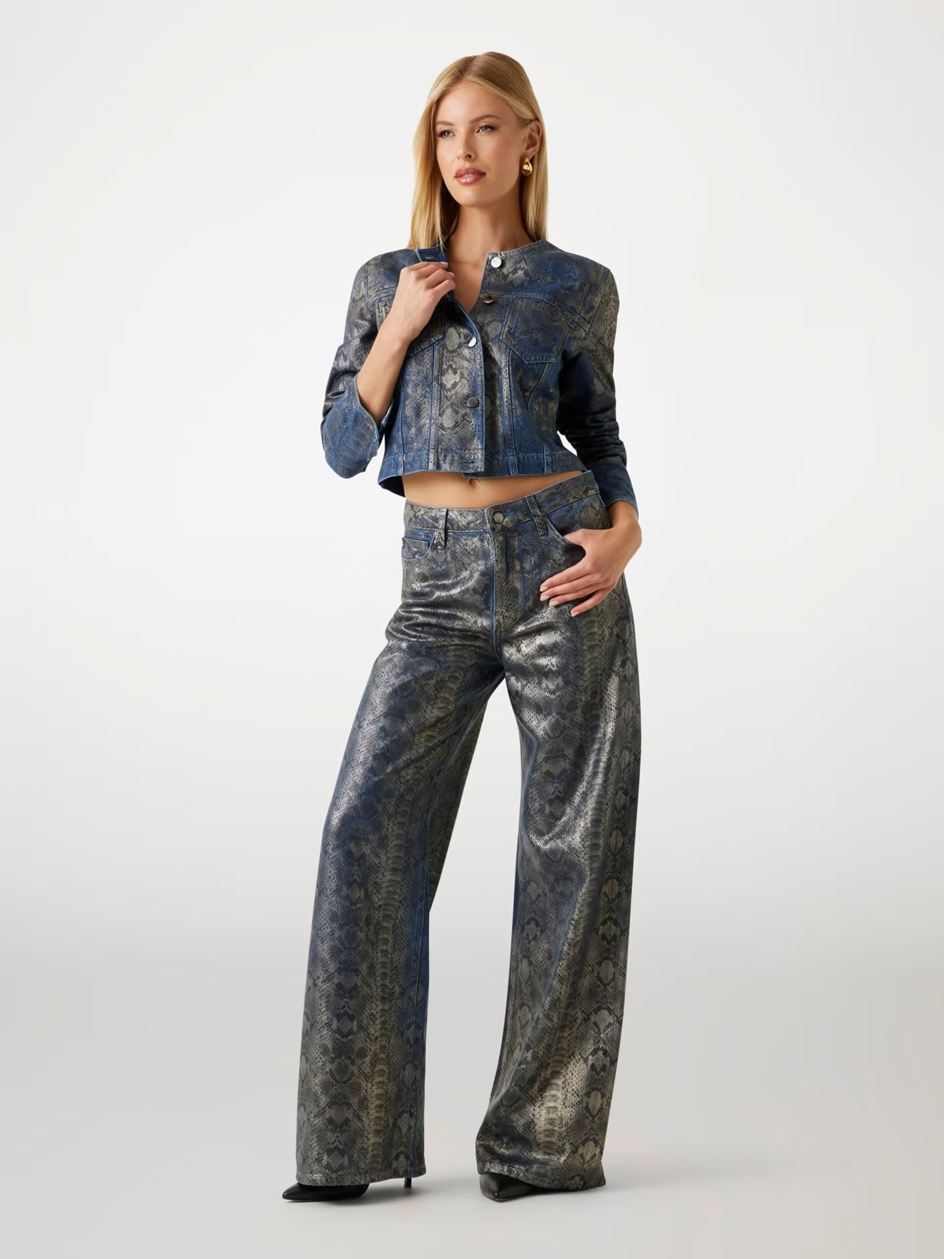 Guess Bellflower animal-print jeans