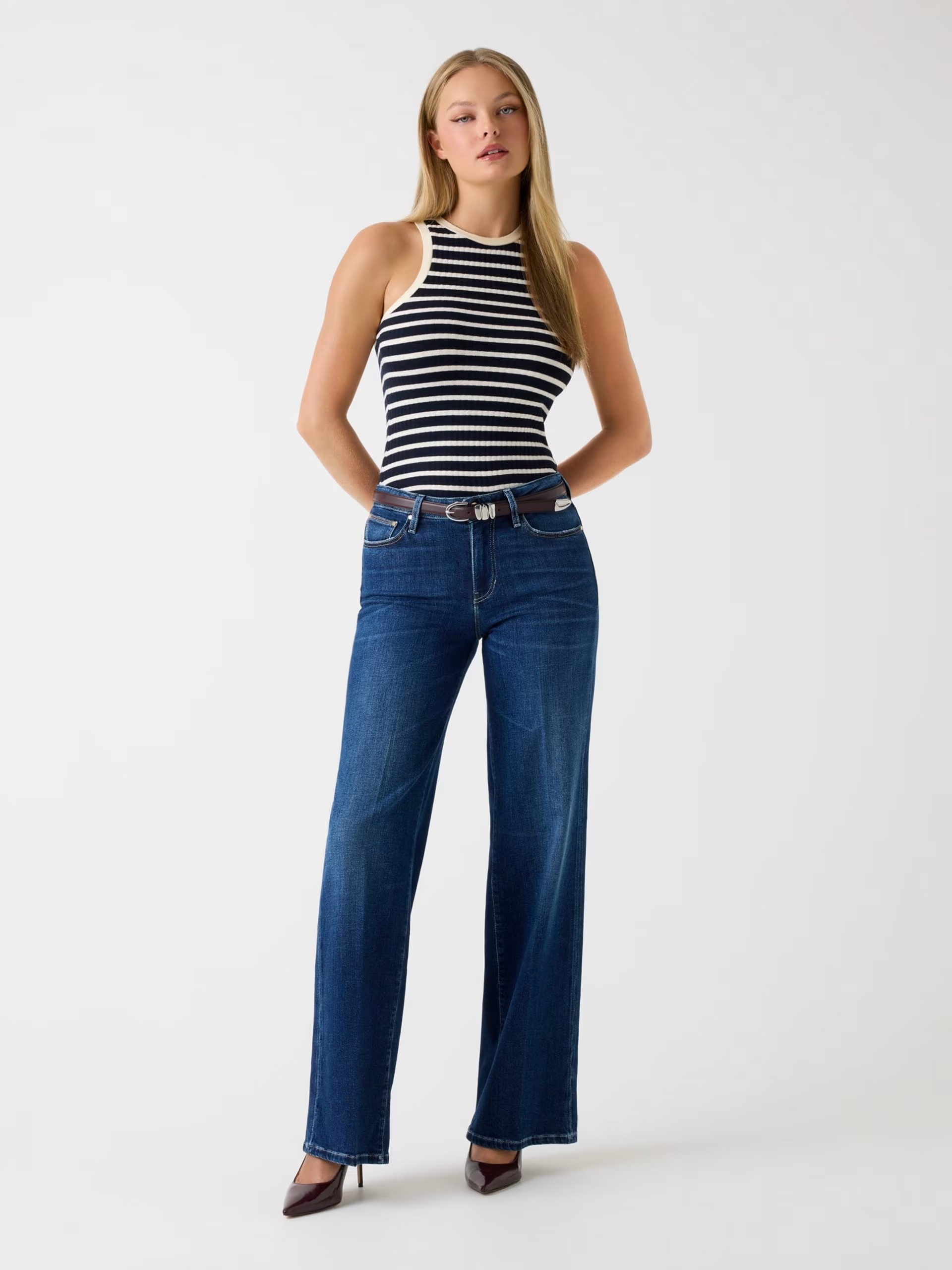 Guess Sexy Palazzo cashmere-blend jeans