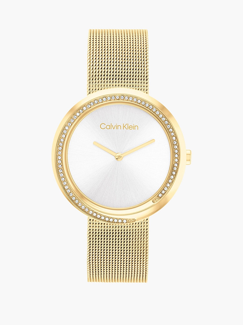 Calvin Klein Crystal watch with twisted bezel