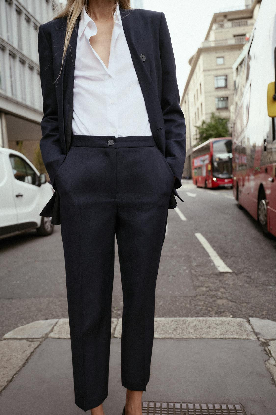 Zara STRAIGHT-LEG TROUSERS