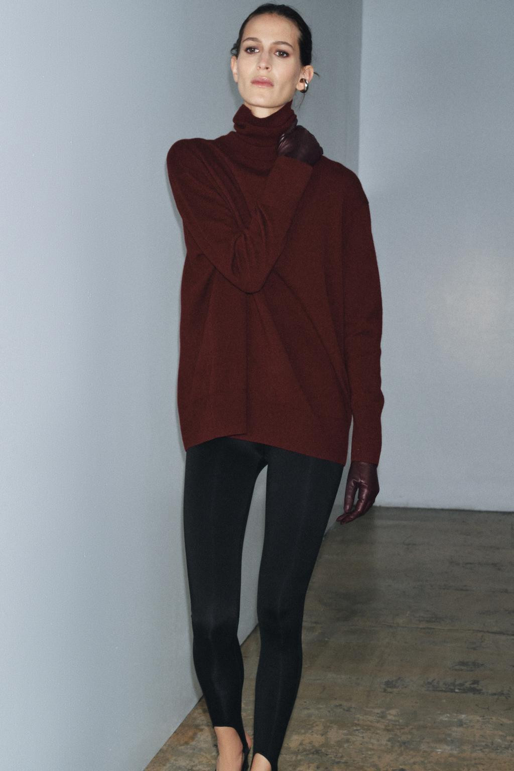 ZARA 100% WOOL OVERSIZE HIGH NECK JUMPER