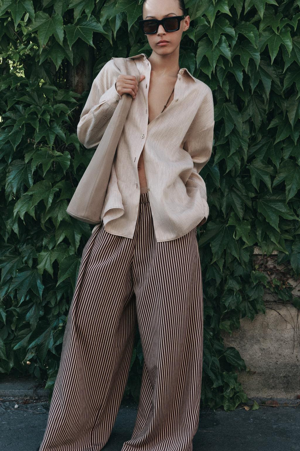 Zara Oversized Shirt in Linen Blend – ZW Collection