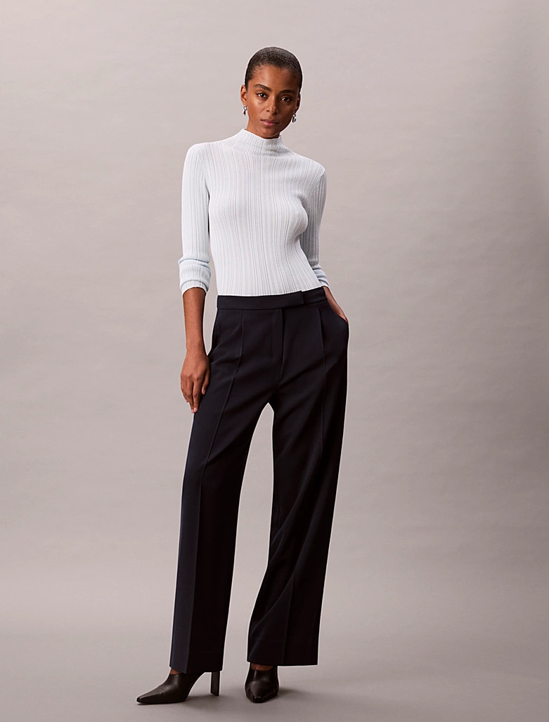 Calvin Klein Tailored straight-cut twill trousers