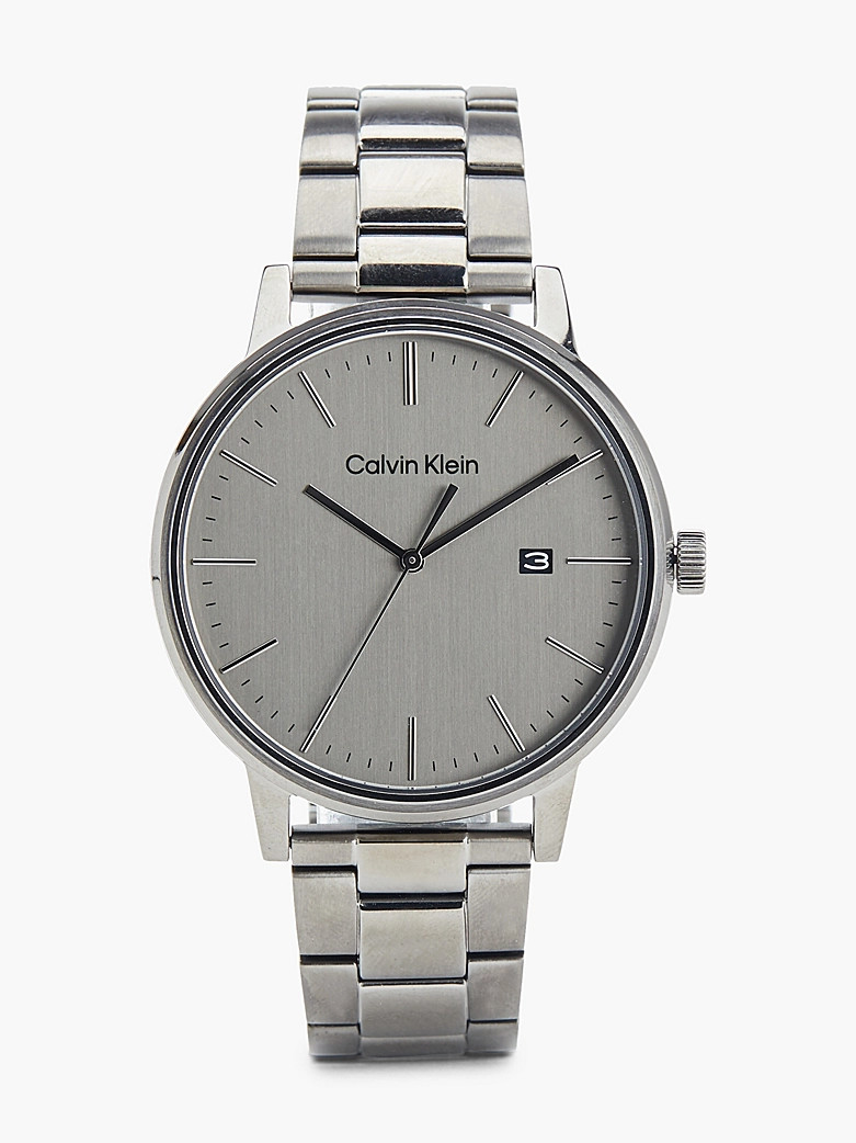 Calvin Klein Ion-plated grey steel wristwatch