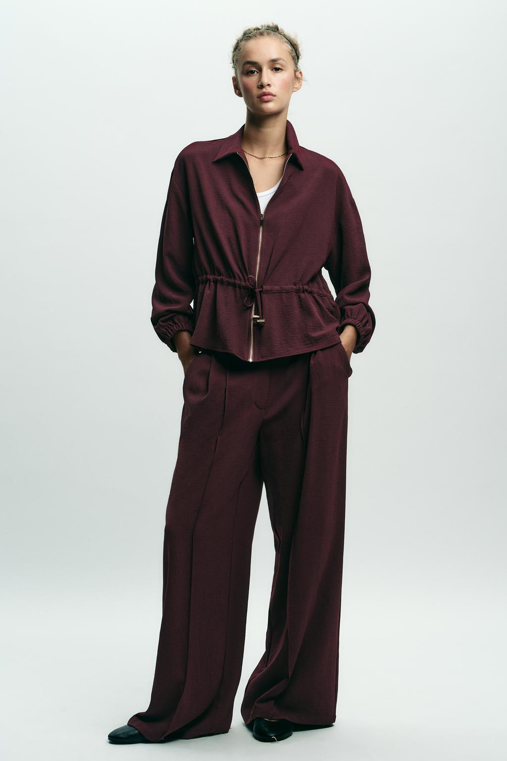 Zara WIDE-LEG SEAM TROUSERS