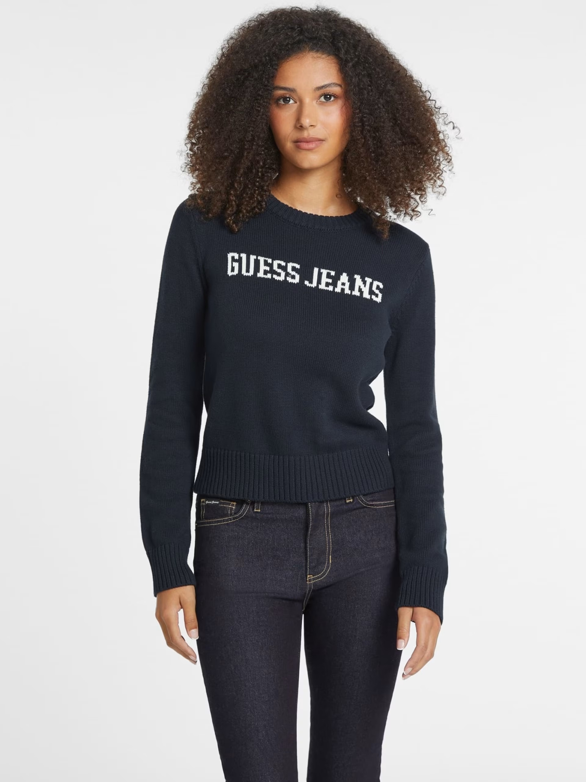 Guess Jeans Logo intarsia sweater