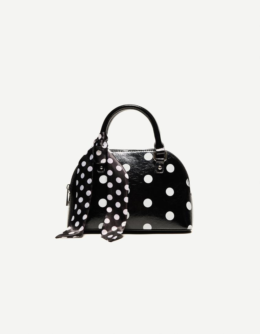 Bershka Polka dot Saffiano mini bag