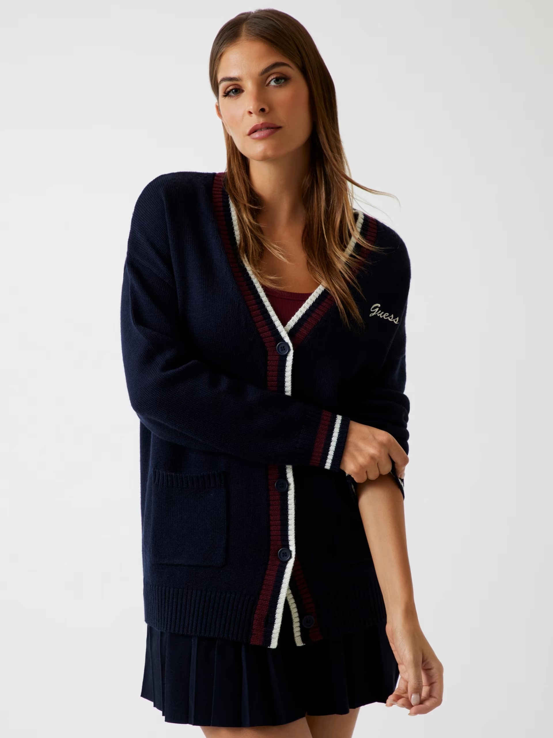 Guess Wool-blend long cardigan