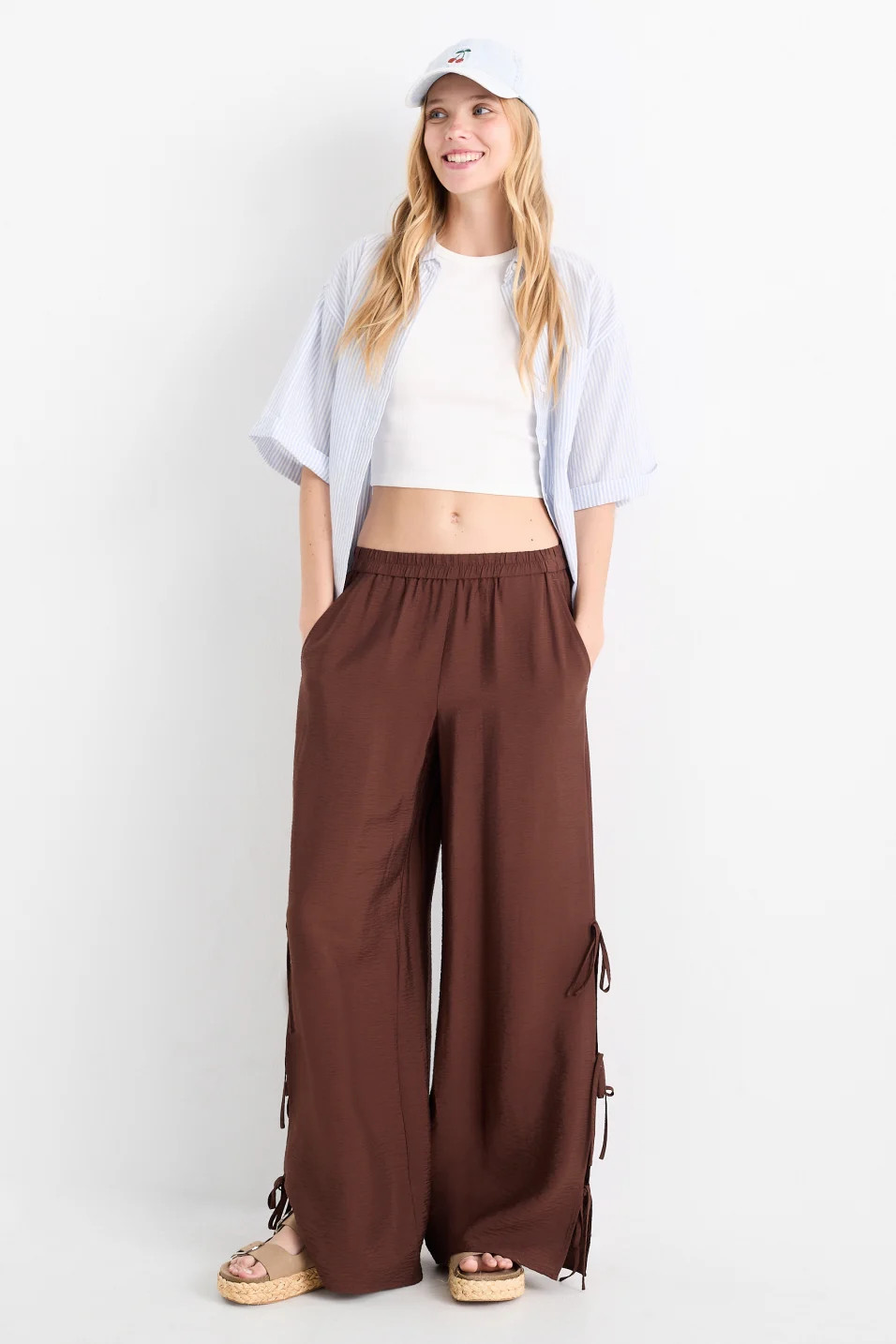 C&A 2239284 Fabric trousers - mid waist - wide leg