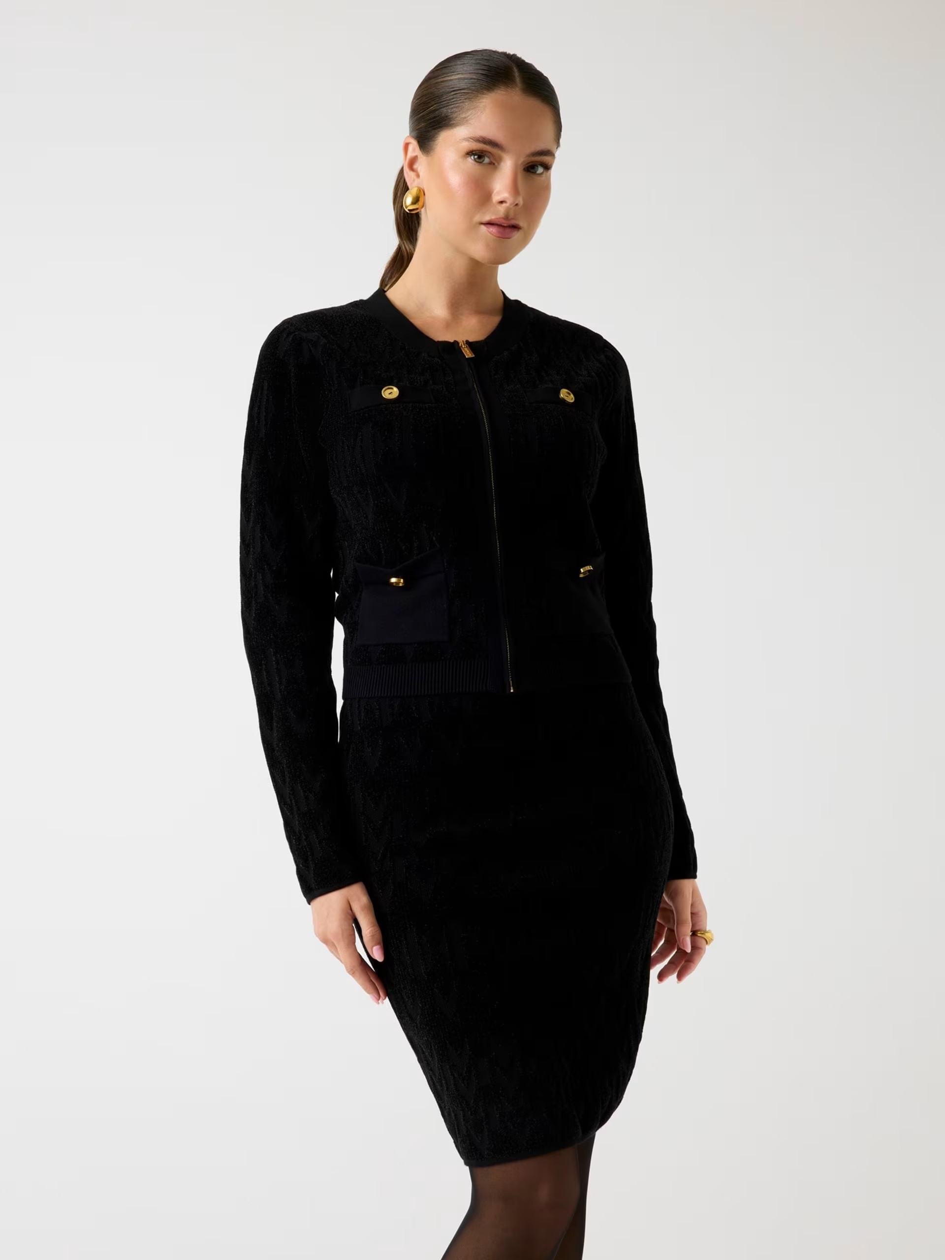 Guess Marciano monogram sweater jacket