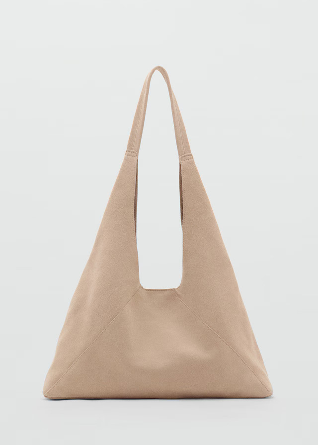 Mango Suede shoulder bag