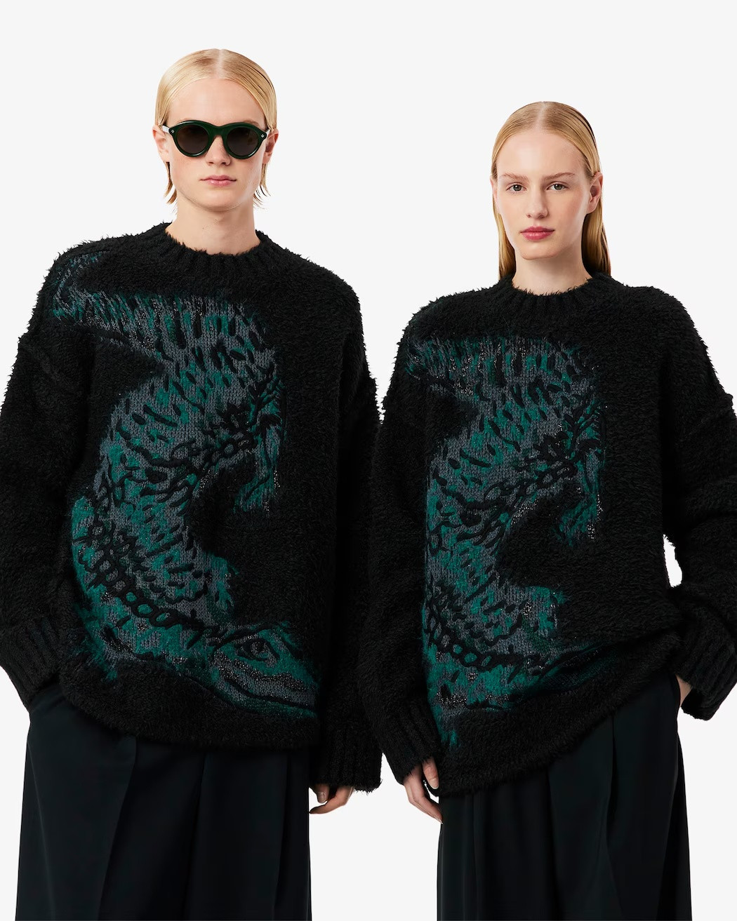 LACOSTE Runway pullover in jacquard with crocodile