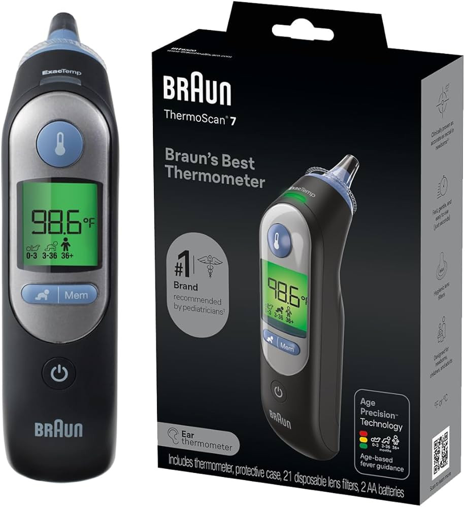 Replacement protective caps for Braun ThermoScan ear thermometer for family use