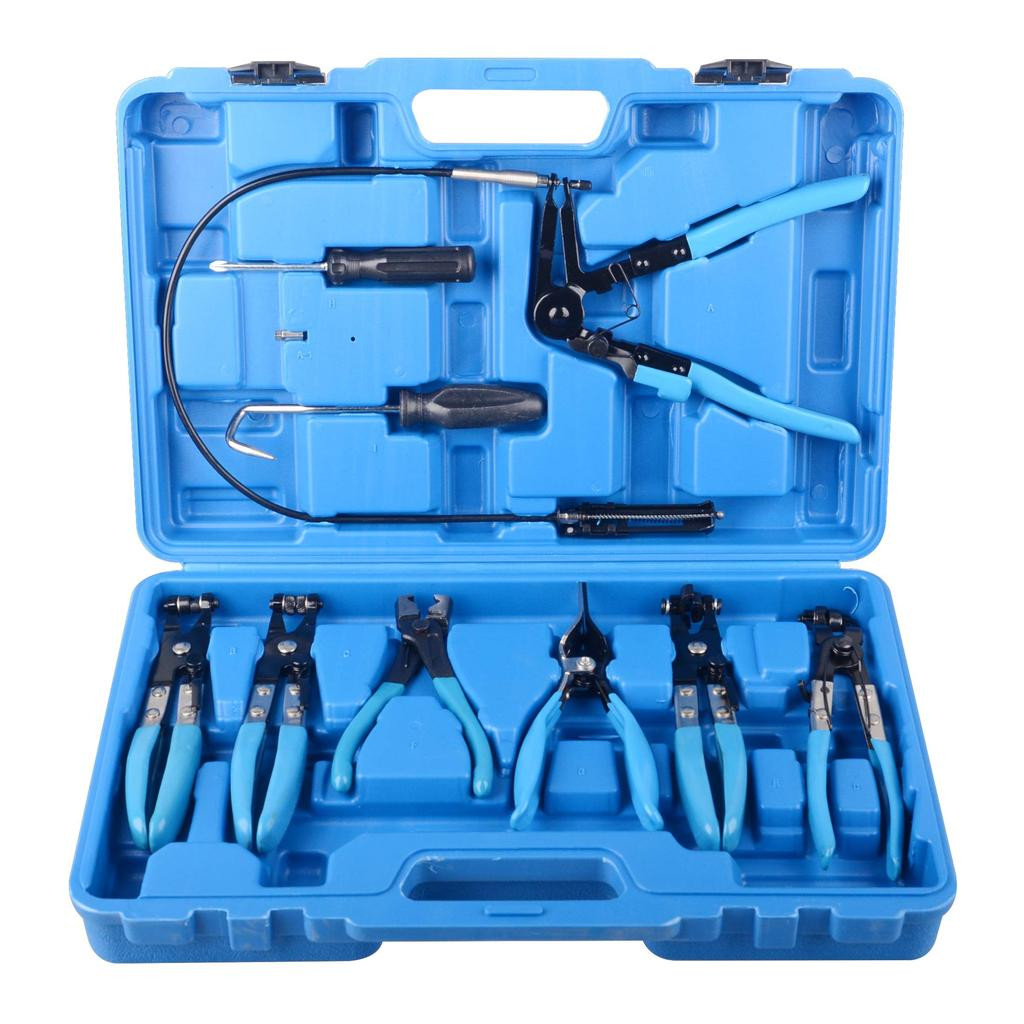 DAYUAN Hose Clip Pliers Hose Clamp Pliers 9 Piece Set Hose Removal Removal Tool Full Set for Car Overhaul Flexible Hose Clamp Pliers Fuel Hose