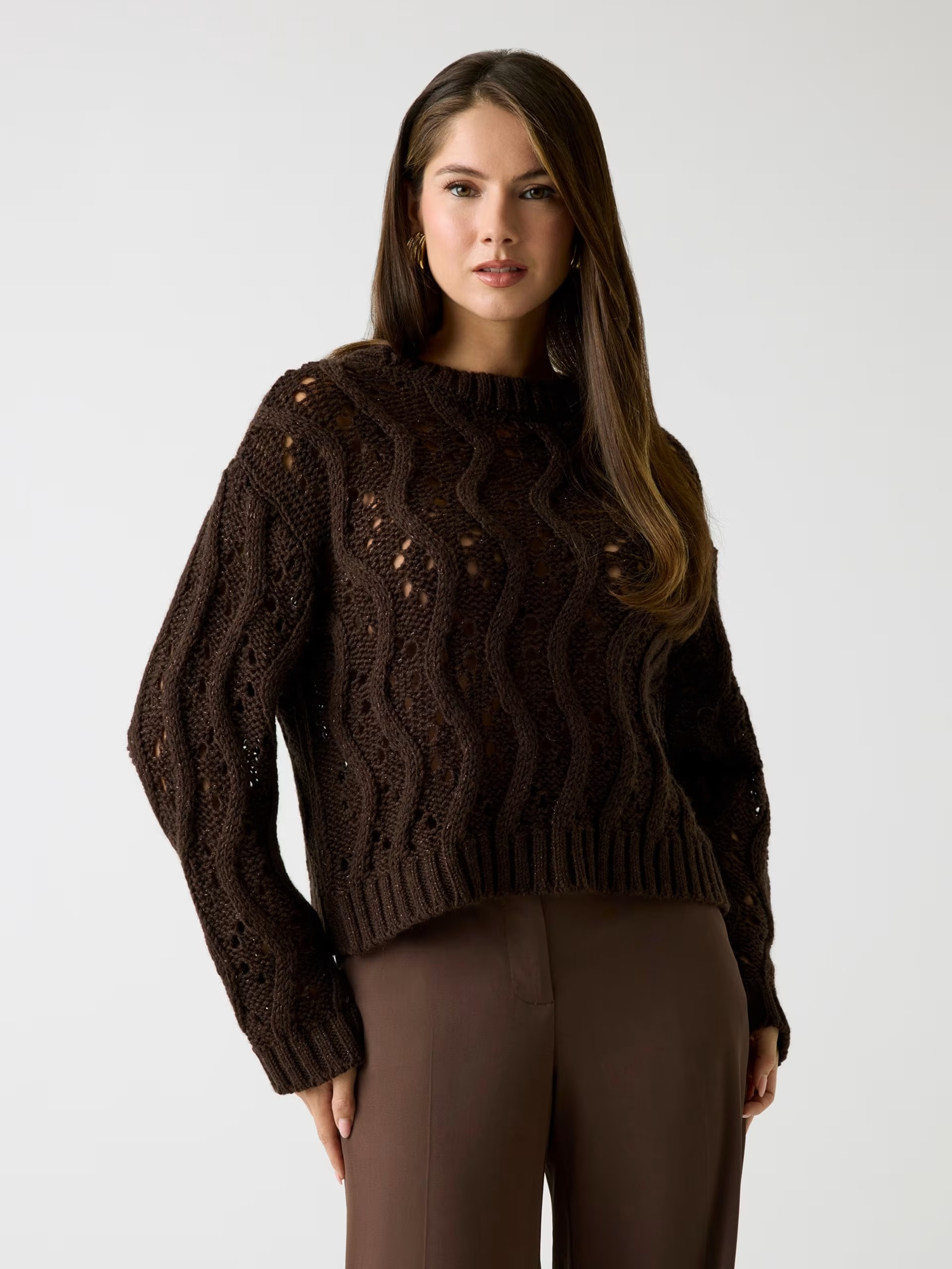 Guess Marciano wool-blend cable-knit sweater