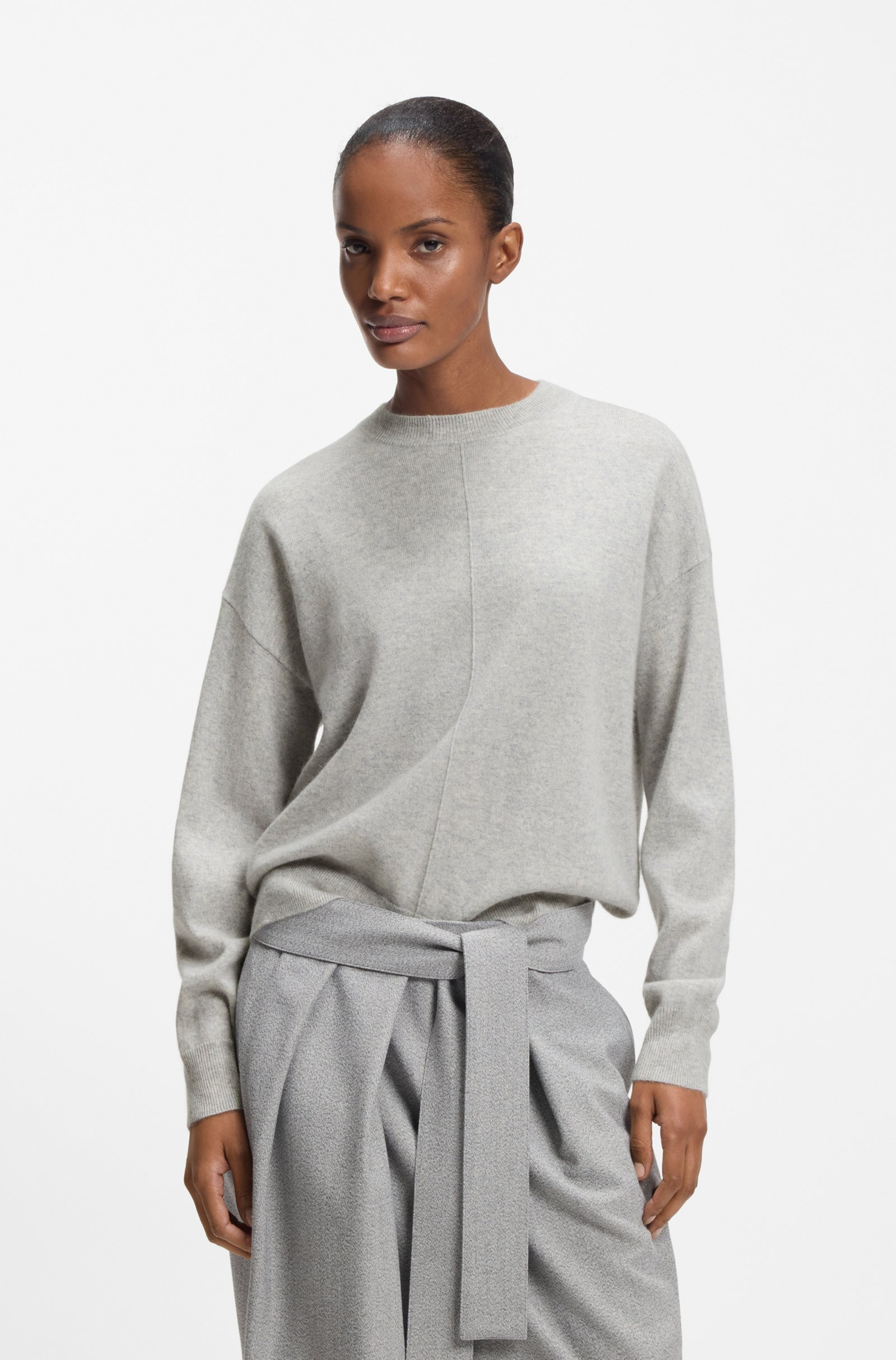 BOSS Relaxed-fit sweater in 100% cashmere