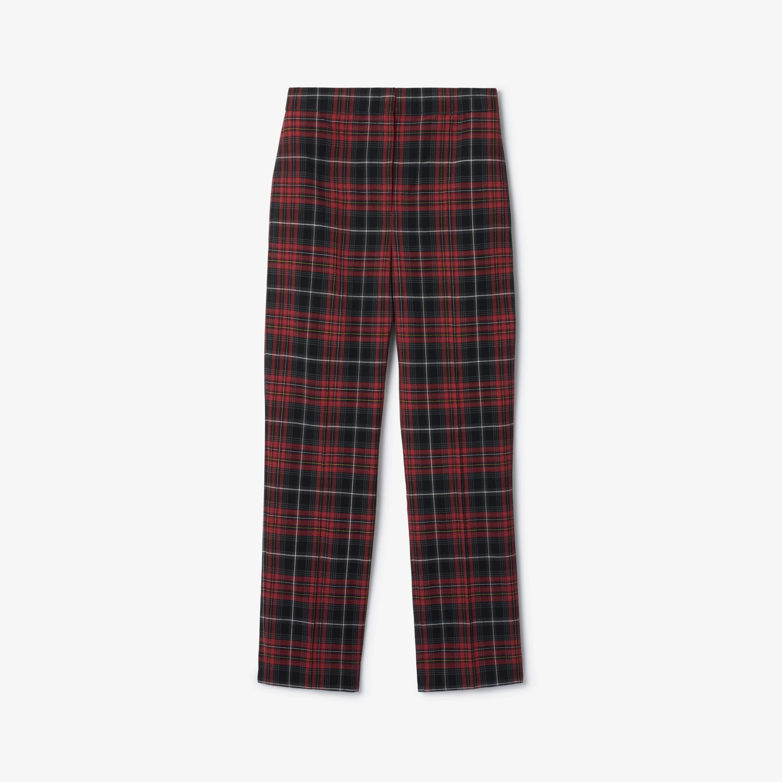Burberry Check Wool Blend Tailored Trousers