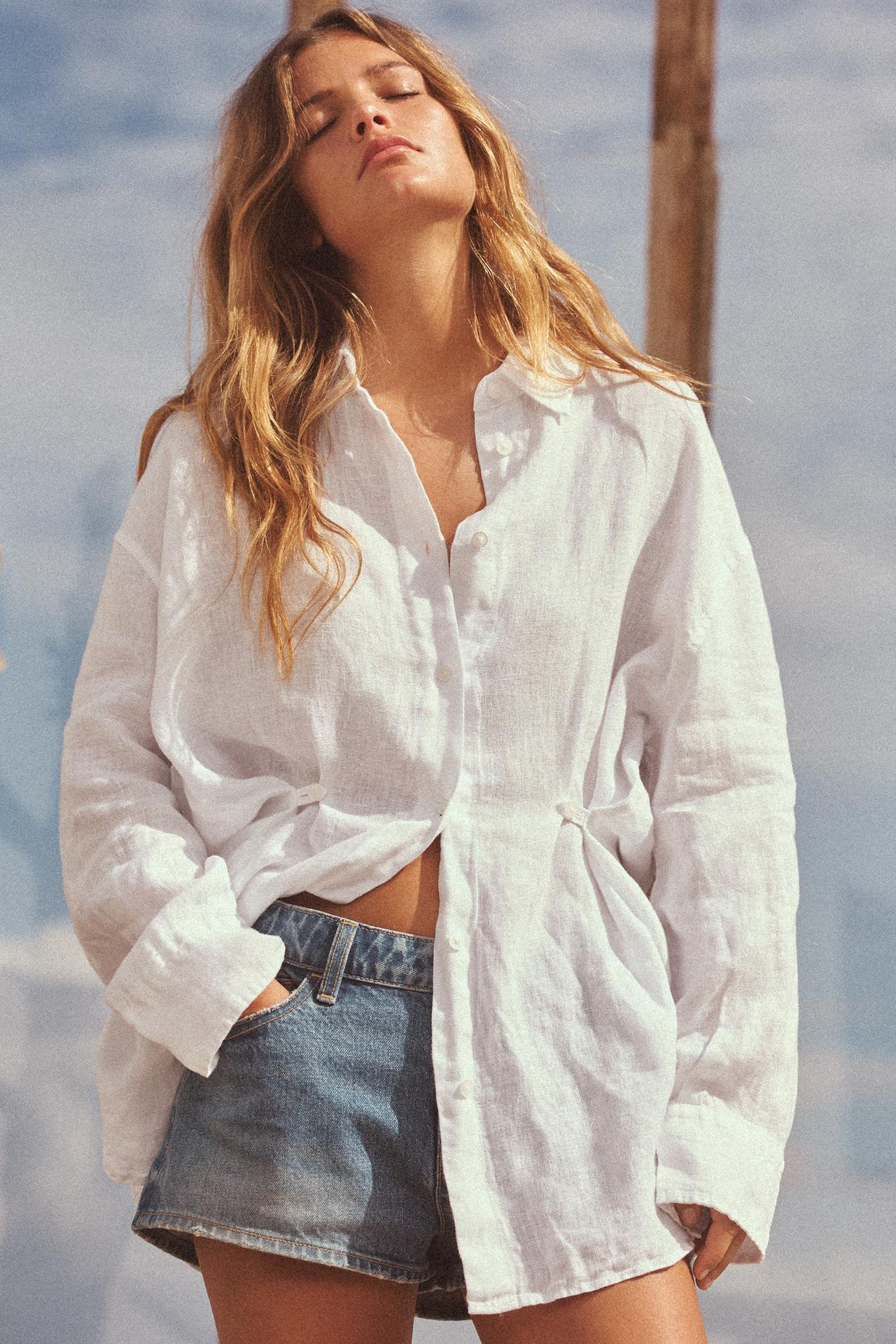 Zara 100% Linen Shirt