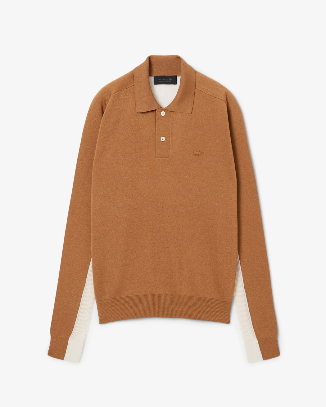 LACOSTE Runway wool-blend sweater with polo collar