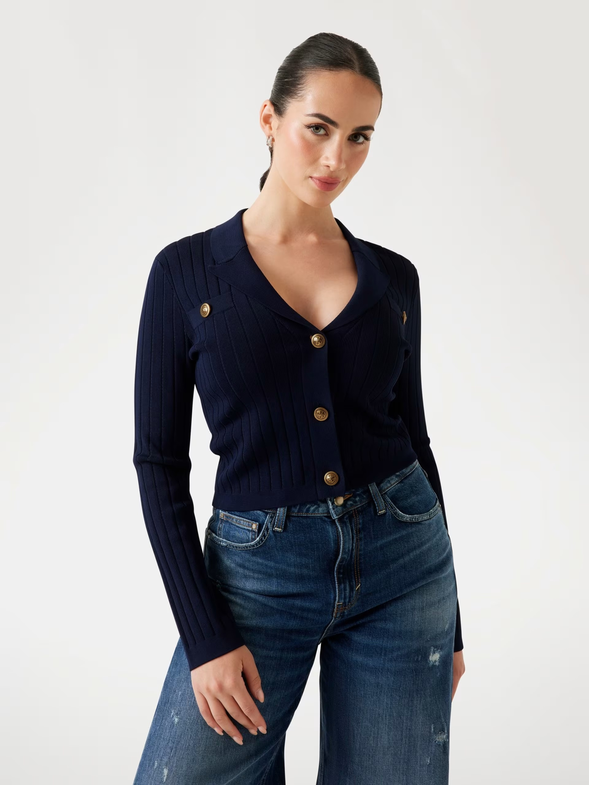 Guess Rib-knit cardigan jacket