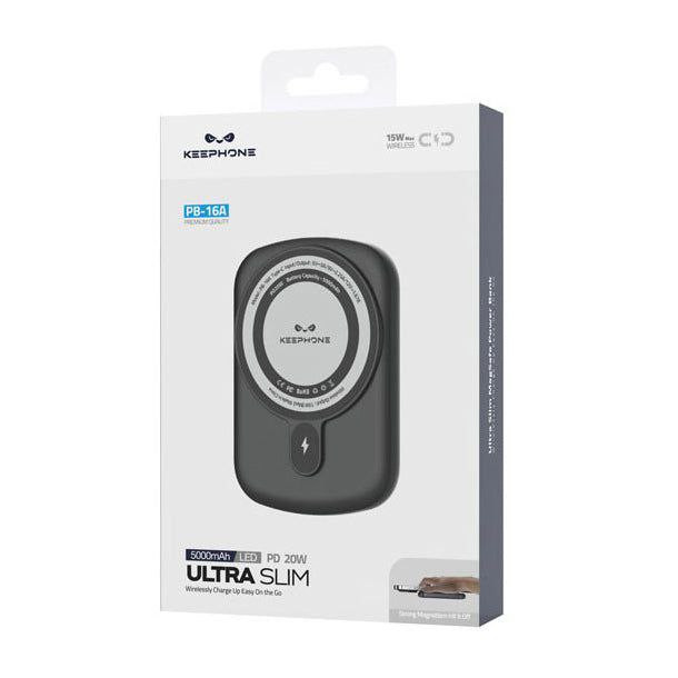 Powerbank  Keephone PB-16A Ultra Slim 15W 5000mAh (binafsha rang)
