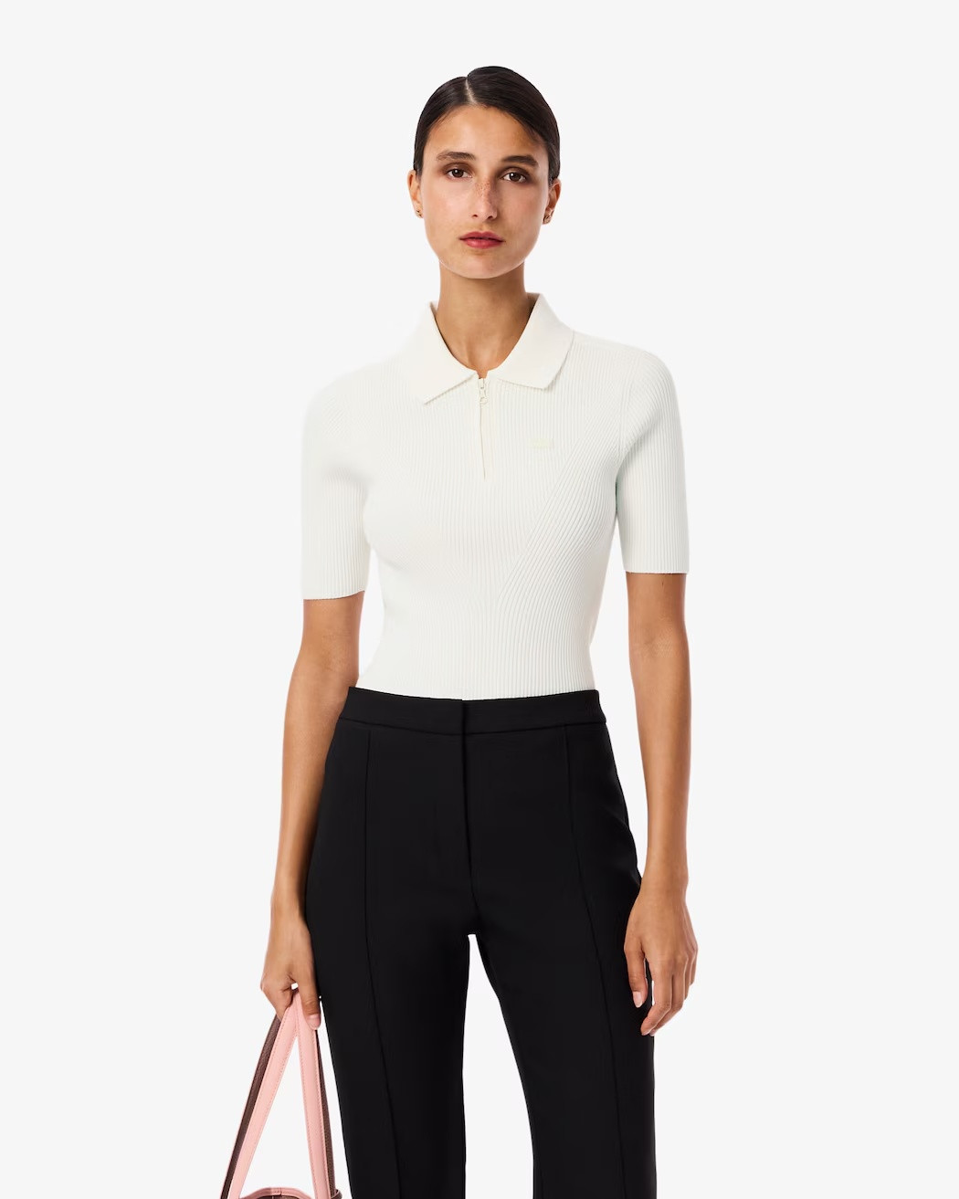 LACOSTE Polo shirt with 3D rib knit